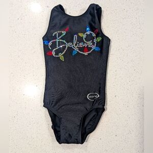 Ozone Gymnastics Dance Leotard Christmas Lights Child Extra Small warrior style